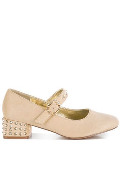 london Rag Women Studded Mary Jane Pumps in Beige