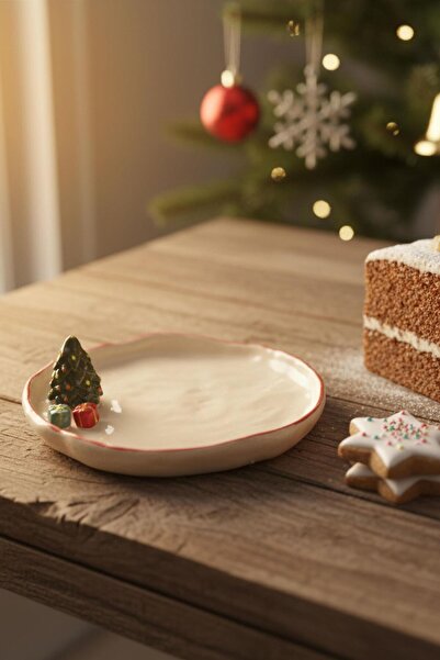 Brandsmiths Mini Ağaç Detaylı Seramik Tabak