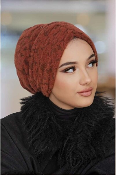 Aişe tesettür Taba Yumoş Winter Drawstring Bonnet