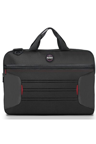 PORT DESIGNS Notebook and wireless mouse bag, Port Designs, Polyester, 14/15.6 inches, Black/Grey