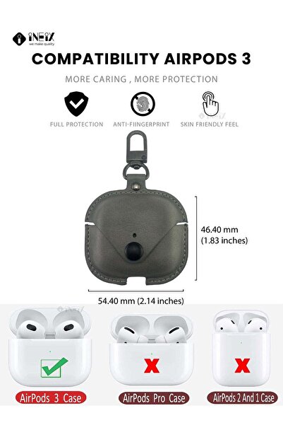 ineix Leather Protection Case Cover For Apple AirPods 3 (3Rd Greneration) 2021