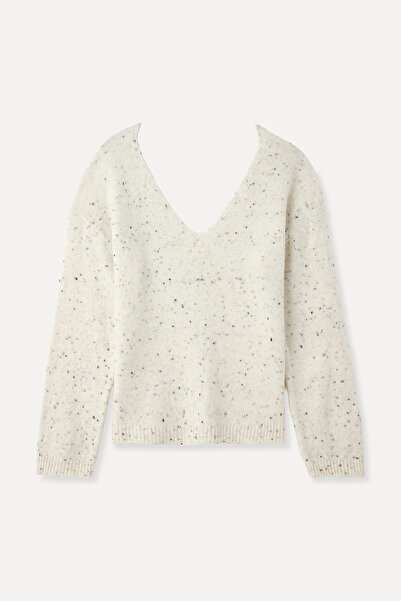 Mudo Textured V-Neck Loose Fit Sweater