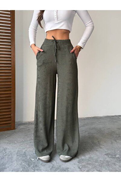 mydukkan.co Bel Bağcık Corded Fabric Trousers