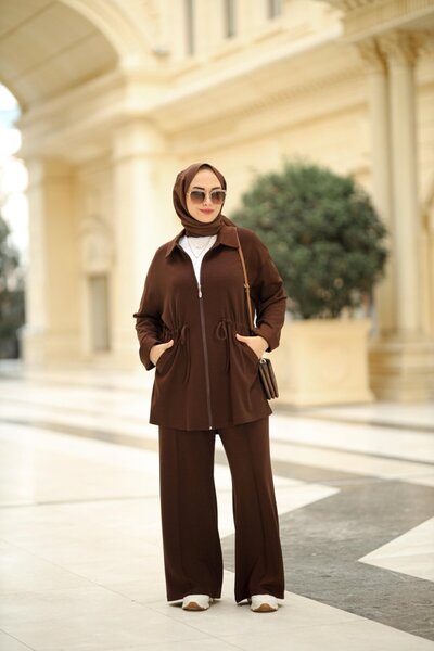 NS Moda Hijab Nature Set Brown-Model 557