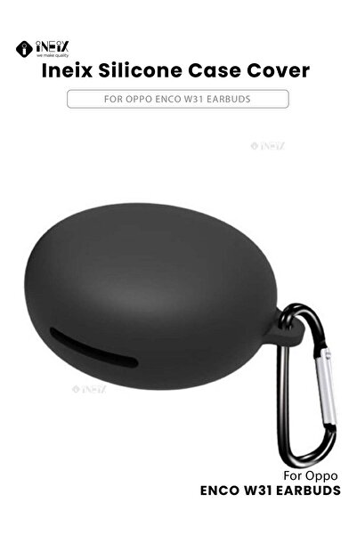 ineix غطاء سيليكون ناعم لسماعات Oppo Enco W31 اللاسلكية الحقيقية