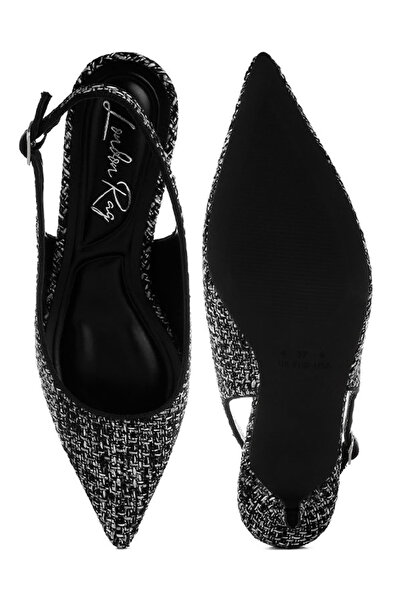 london Rag Women Boucle Slingback Pumps in Black
