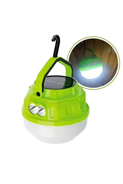 Led lantern with solar charging and USB-C