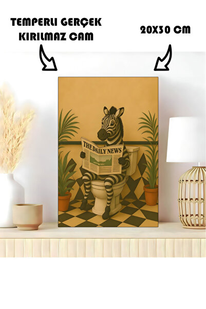 Harika bir ev STOL U KUPATILU STAKLENI STOL ZEBRA-2 KOJI ČINI TOALET ZA KUPAT...