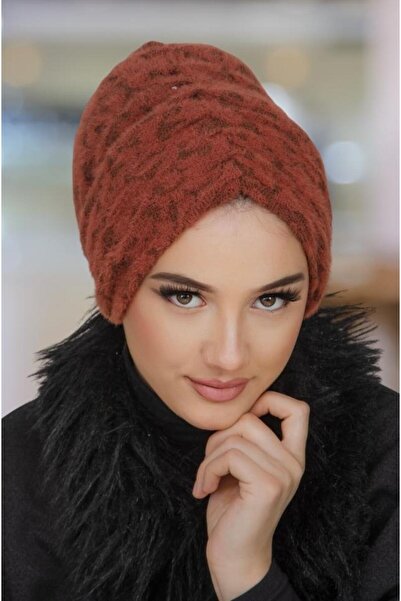 Aişe tesettür Taba Yumoş Winter Drawstring Bonnet