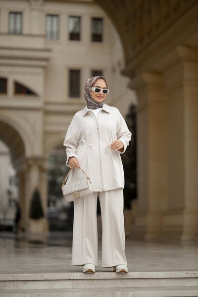 NS Moda Tesettür Doğa Takım Stone-Model 557