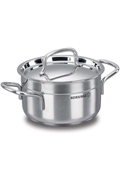 KORKMAZ A1016 Alfa Series Stainless Steel 2 Piece Stock Pot Casserole 1.8L