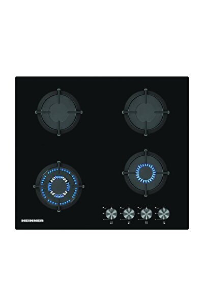 Heinner Built-in hob HBH-S584WI-GBK, Gas, 4 Burners, Electric ignition, Cast iron grill, WO