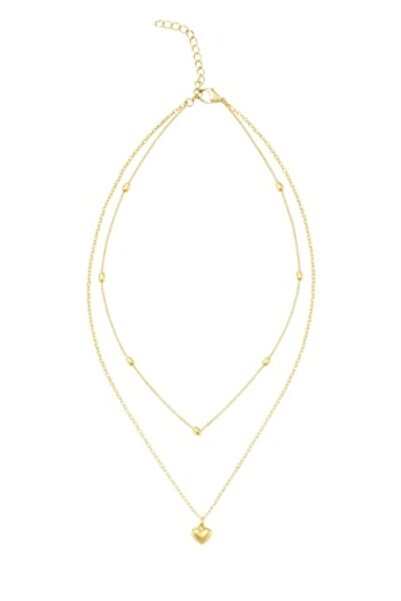 OEM Women's necklace, Double with a heart