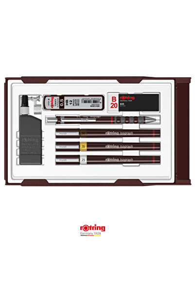 Rotring Isograph College Technical Drawing Kit, Professional Set with 3 Pens