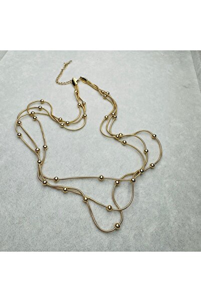 FREYAA TAKI Çelik 3’lü Dorika Zincir Kolye Çelik Kolye