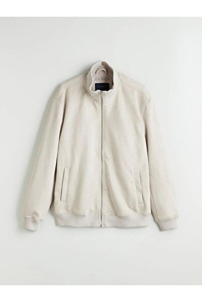 LC Waikiki Standard Mold Mock Neck Suede Men's Coat (W5)