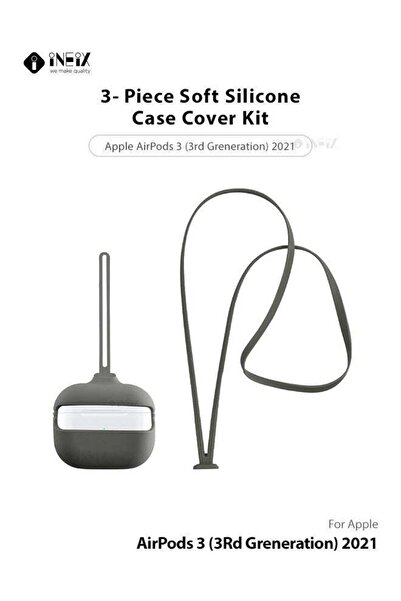 ineix 3-Piece Soft Silicone Case Cover For Apple AirPods 3 (3Rd Greneration) 2021