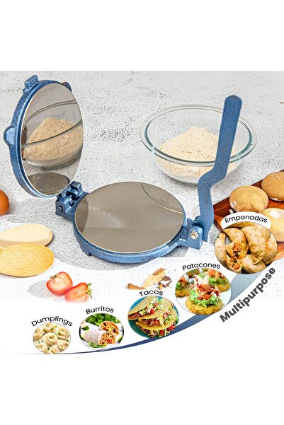 ROYALFORD Heavy Cast-Iron Chapati/Tortilla Press RF10407, 18.5 cm