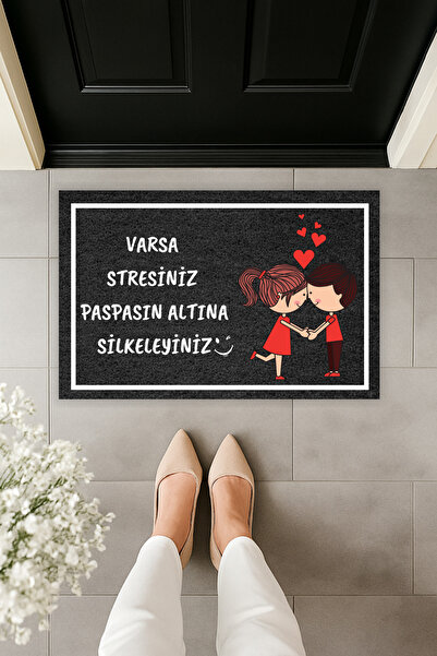 Dormot سجادة أمامية للباب مزدوجة بطباعة رقمية حديثة مقاس 70 × 45 سم