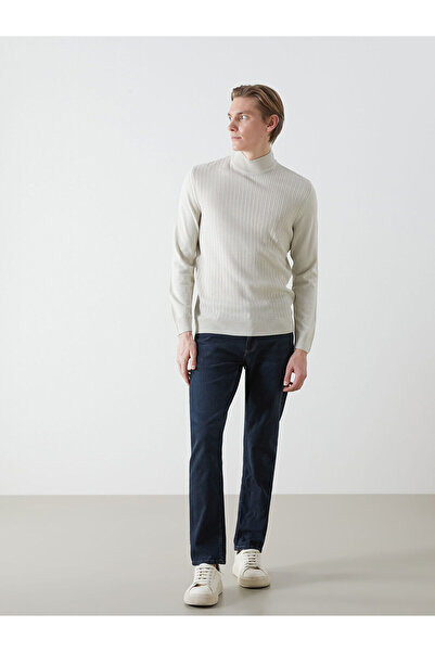 LC Waikiki Ανδρικό πλεκτό πουλόβερ με μακρυμάνικο λαιμόκοψη - W4M107Z8