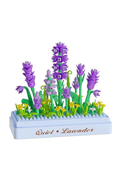 Sunman Koco Bloom Boutique |   Purple Lavender (Quiet Lavender) Legobuilding Block Set in a Transparent Box - 239 Pieces
