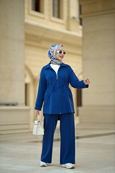 NS Moda Tesettür Doğa Set Indigo-Model 557