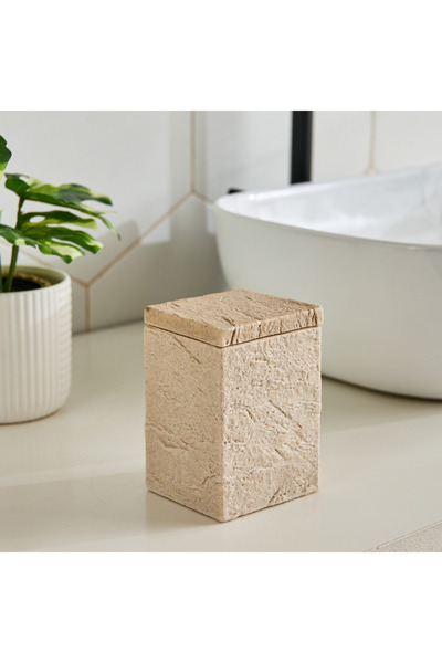 Home Box جرة وايتون المصنوعة من راتنج الترافرتين القطني 8.5 × 7.5 × 12 سم