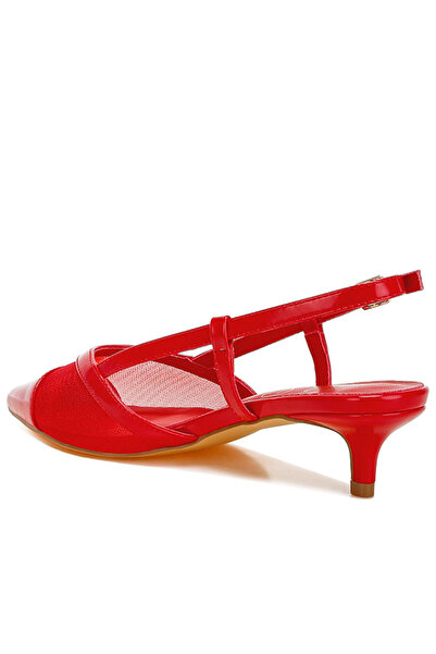 london Rag Women Red Mesh Slingback Sandals