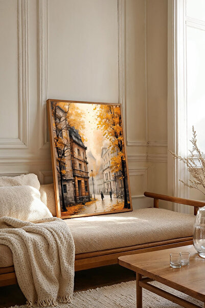 Dekorsiahome Tek Parça Ahşap Çerçeveli Oturma Odası Salon Mutfak Tablosu TK2374K