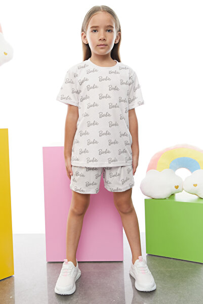 PAULMARK طقم بيجامة باربي مطبوعة للفتيات