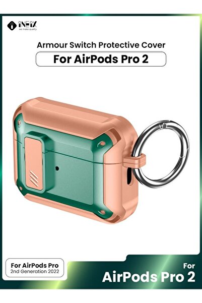 ineix جراب كامل الجسم متين وقوي ومضاد للصدمات لجهاز Apple Airpod Pro 2-2022