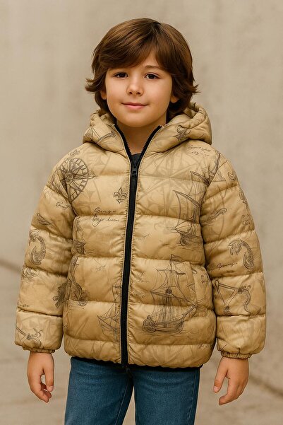 Mcr Дитячий пуховик з капюшоном, вітрозахисний, надувний, зимовий