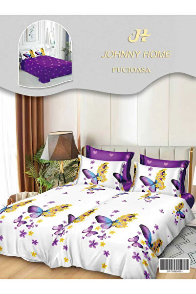 FIONNA.RO Lenjerie Din Bumbac Satinat 7 Piese Cu 2 Cearceafuri Pilota - Butte...