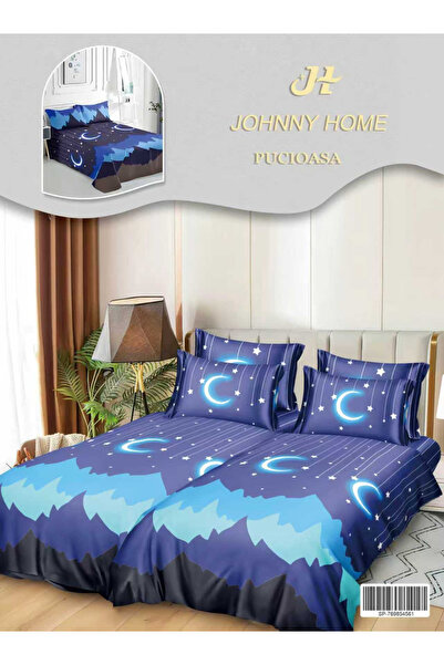 FIONNA.RO Lenjerie Din Bumbac Satinat 7 Piese Cu 2 Cearceafuri Pilota - Peisa...