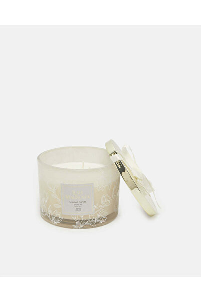 REDTAG Lush Magnolia Printed Candle Jar With Lid (397G)