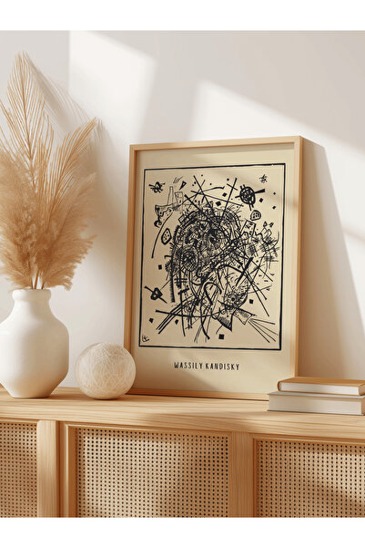 Patika Poster – W.Kandinsky “Abstract” | Natural Ahşap Çerçeve | 300 g Dokulu...