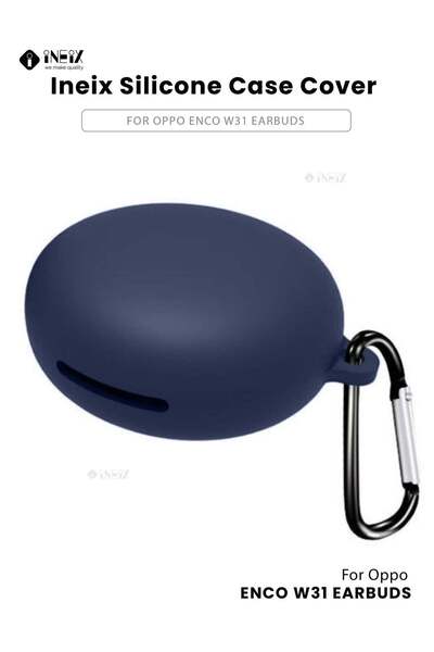 ineix غطاء سيليكون ناعم لسماعات Oppo Enco W31 اللاسلكية الحقيقية