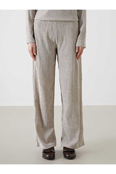 LC Waikiki Πράσινο γυναικείο παντελόνι με ελαστική μέση