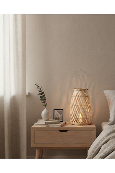 REDTAG حامل شموع من الخيزران باللون البيج