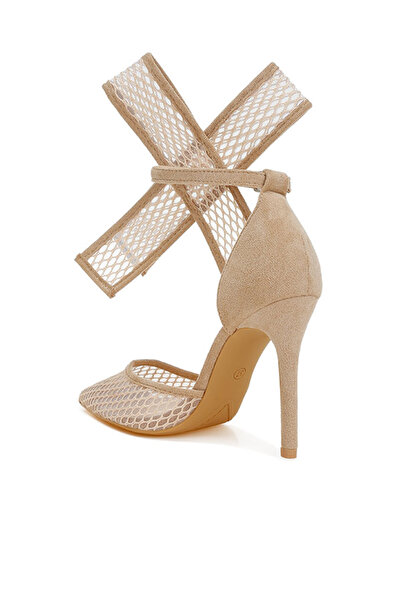 london Rag Women Big Bow Detail Stiletto Sandals in Beige