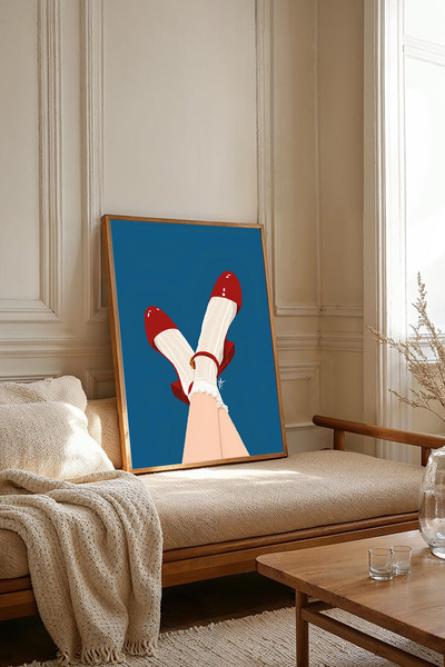 Dekorsiahome Tek Parça Ahşap Çerçeveli Oturma Odası Salon Mutfak Tablosu TK2363