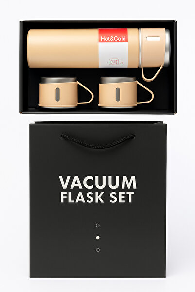 OEM Thermos gift set with 2 extra cups, double wall vacuum