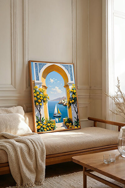 Dekorsiahome Τραπέζι σαλονιού κουζίνας με ξύλινο πλαίσιο μονοκόμματο TK2376