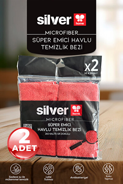 SİLVER HOME Overlokovano Mikrofiber super upijajuća krpa za čišćenje od 2 del...