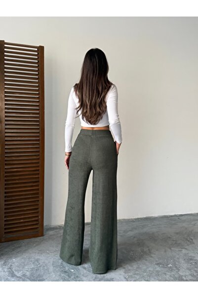 mydukkan.co Bel Bağcık Corded Fabric Trousers