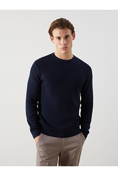 LC Waikiki LCWAIKIKI Classic Синій велосипедний комір з довгими рукавами чоловічий трикотажний светр