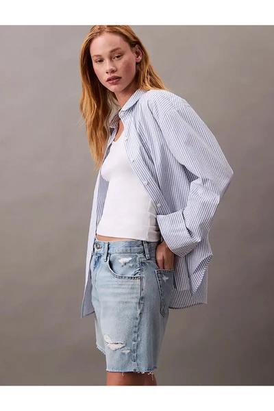 Calvin Klein SIGNATURE 90S FIT SHORT 6 IN RAM Kahverengi Kadın Şort