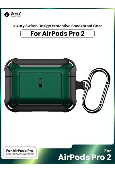 ineix حافظة حماية مقاومة للصدمات بتصميم مفتاح فاخر لسماعات Apple AirPod Pro 2-2022
