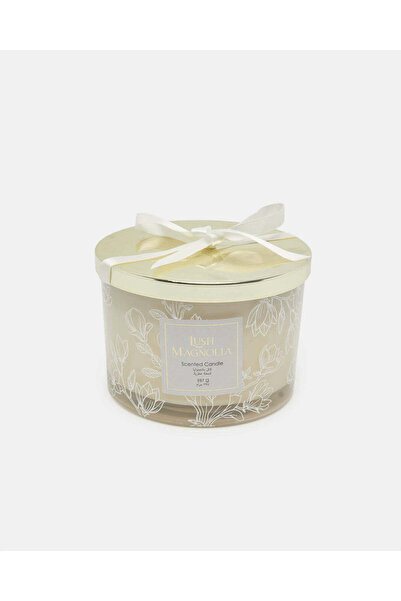 REDTAG Lush Magnolia Printed Candle Jar With Lid (397G)