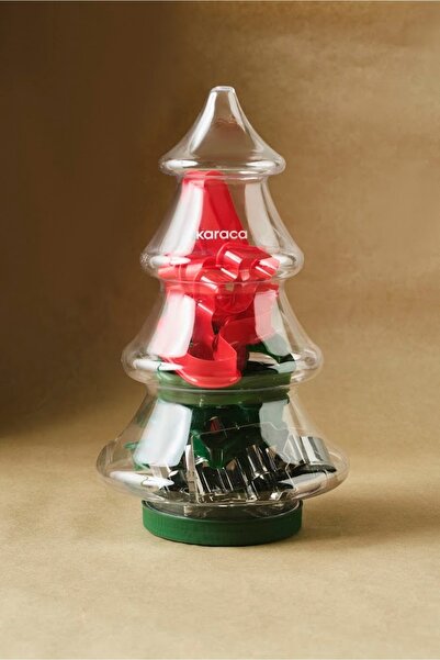 Karaca New Year Christmas Pine Tree 13 Pieces Colorful Cookie Mold